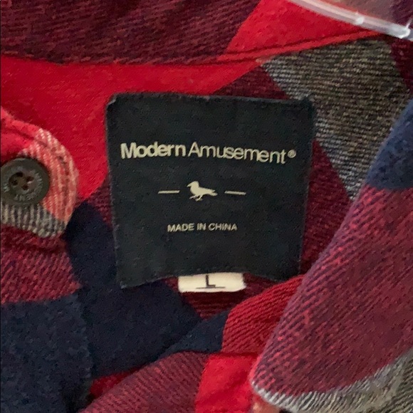 Modern Amusement Red Flannel - Picture 3 of 3